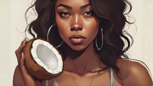 woman handed coconat