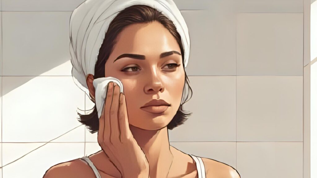Best Skincare Tips for Sensitive Skin woman cleaning her face