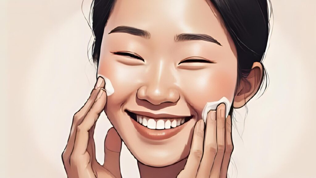 Best Skincare Tips for Sensitive Skin woman put the cream to her face