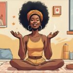 Self-Care Rituals for Busy Women african woman making yoga