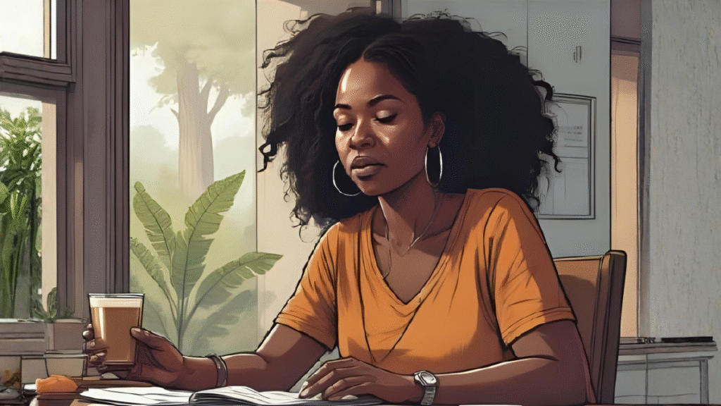 woman working in her desk 