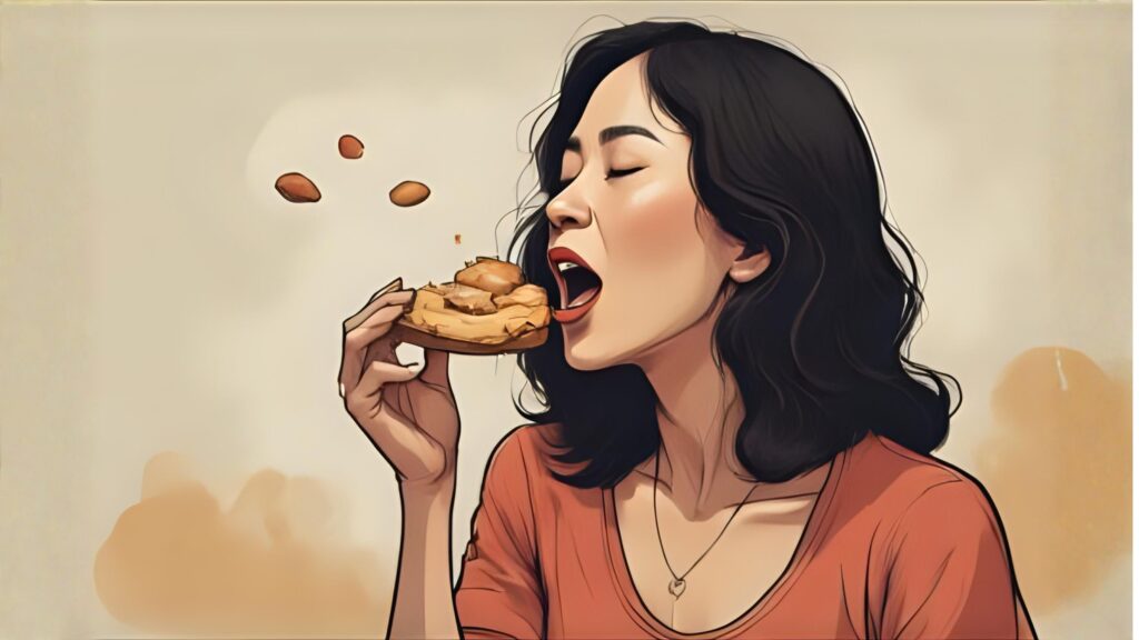 Want Tight, Glowing Skin? Think Collagen woman eating nuts