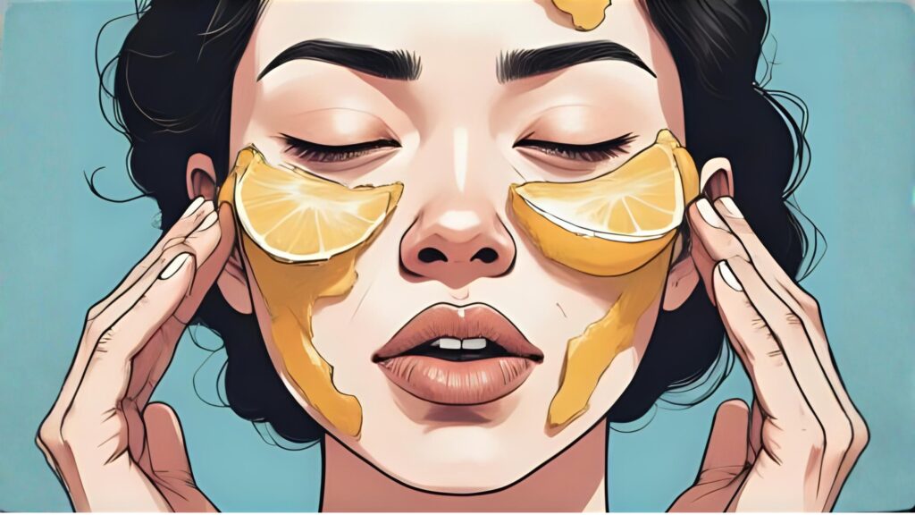 woman put routine mask in her face 