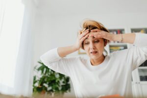 woman has stress and no poweful